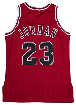 1995-96 Michael Jordan Game Used Chicago Bulls Road Jersey (MEARS)
